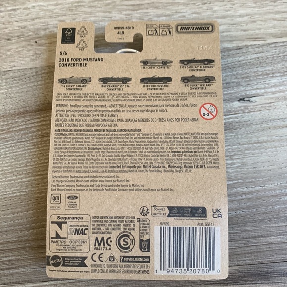 2018 Ford Mustang GT Car Matchbox American Convertible Series Exclusive 2024 - Picture 6 of 7